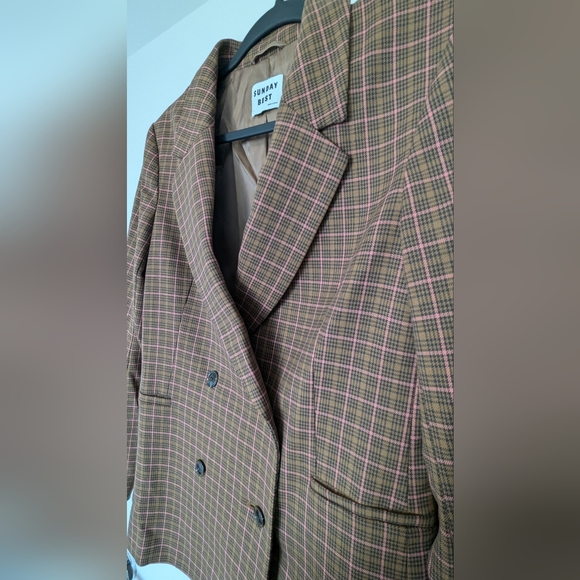 Sunday Best Blazer, Small (oversized), brown/pink - Picture 2 of 6